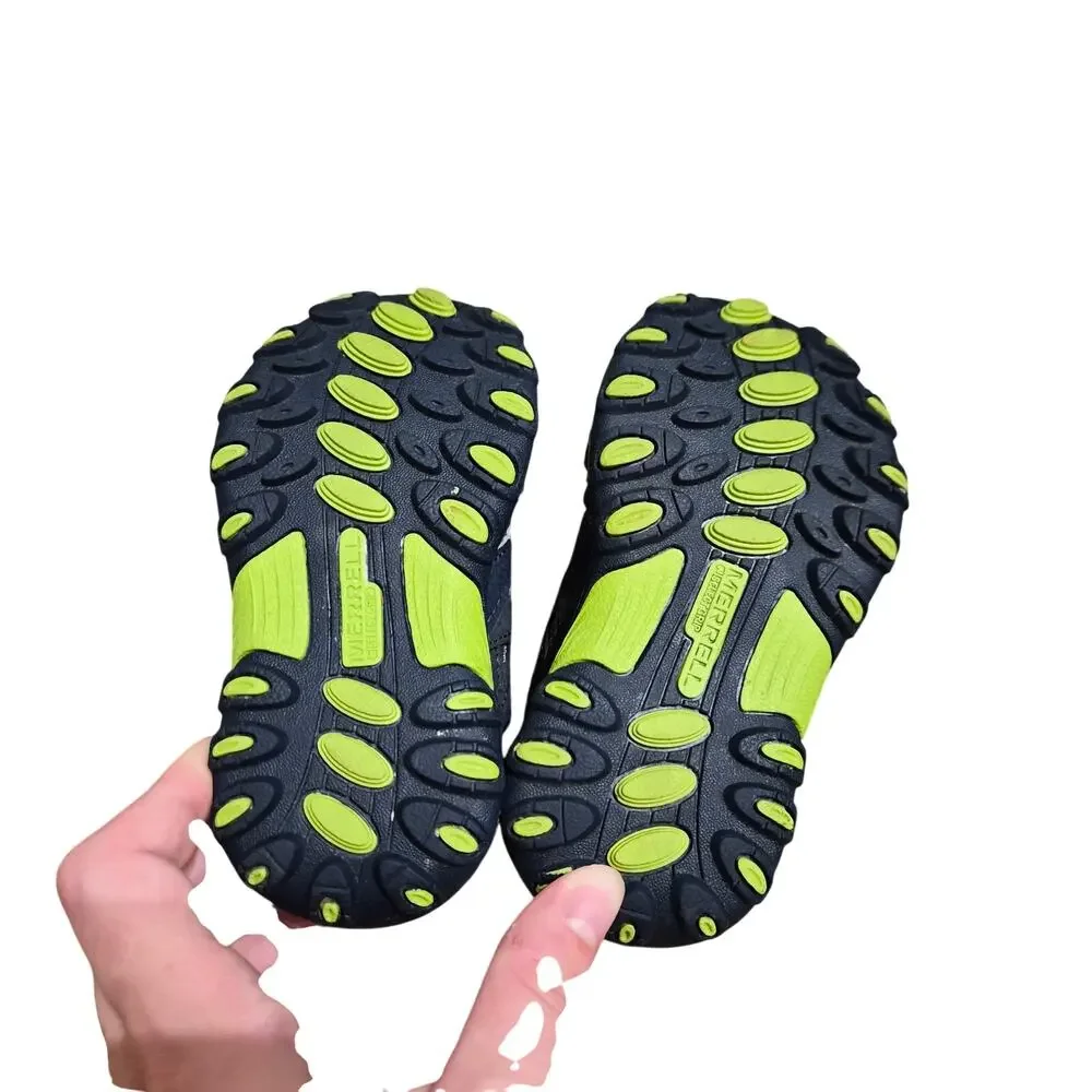 Merrell Trail Chaser Jr. Shoe Hook and Loop Closure Navy Lime Green Toddler 6.5